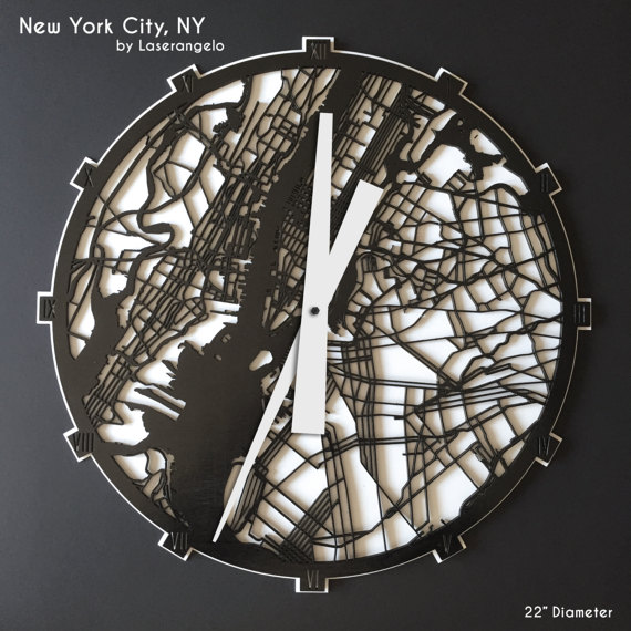 Laser Cut Products 07 - Laserangelo NYC Clock