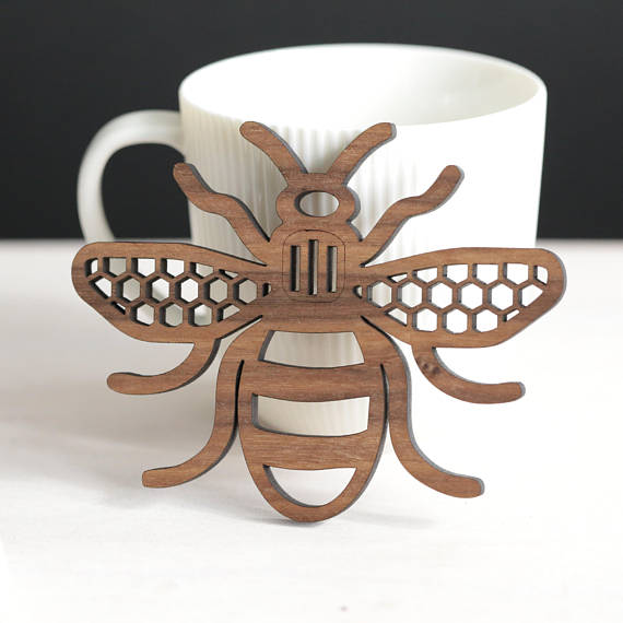 Laser Cut Products 26 - Jessica6Designs Bee Coasters