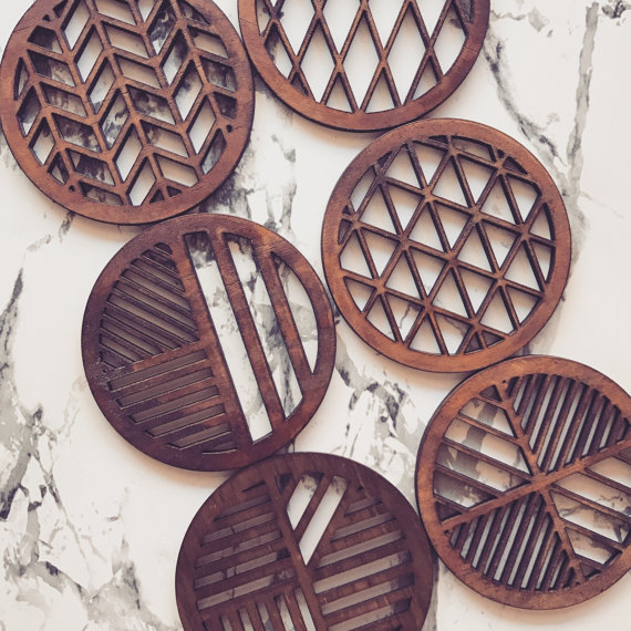 Laser Cut Products 29 - Sawmillplace Geometric Coasters