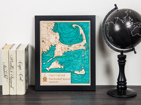 Laser Cut Products 40 - Lake Map Art