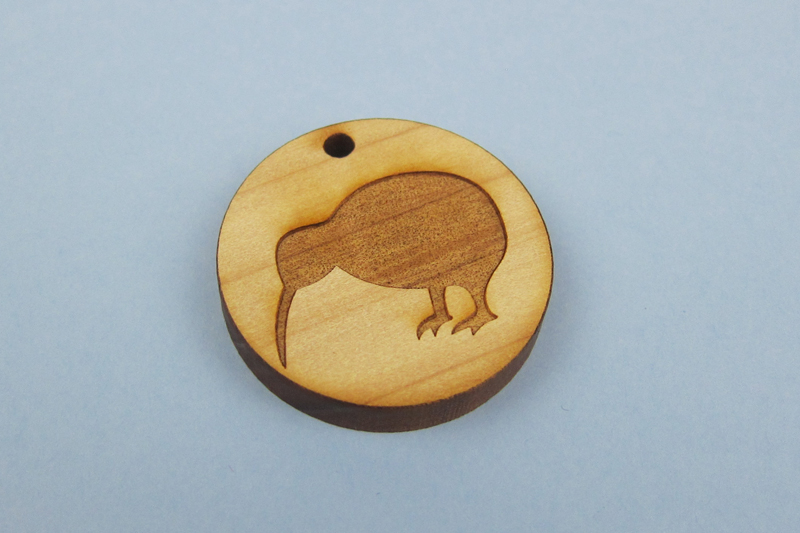 NZ Hardwood Macrocarpa 2 - Kiwi Bird Pendant