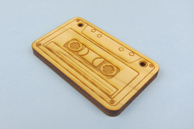 NZ Hardwood Macrocarpa 8 - Cassette Tape Pendant