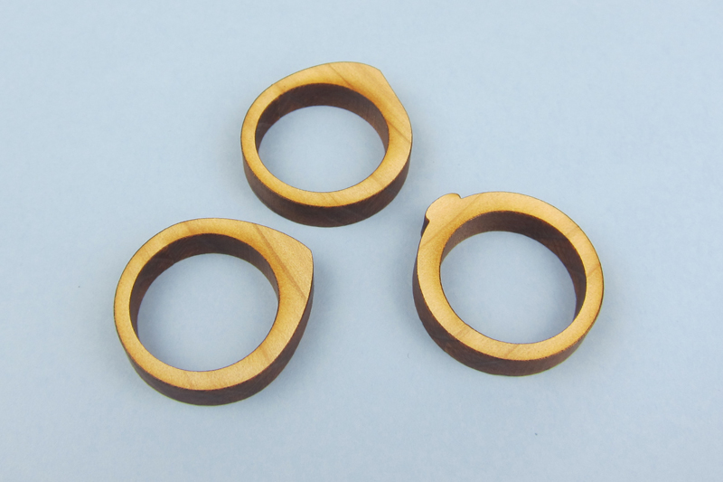 NZ Hardwood Macrocarpa 9 - Stackable Rings