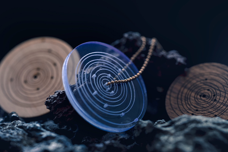 Space coordinates necklace discount