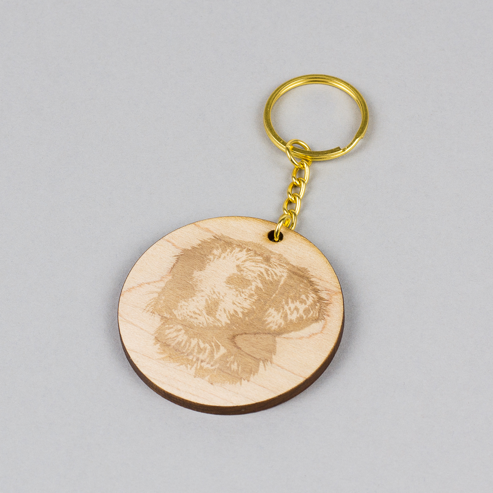 USA Hardwood 4 - Maple Dog Keyring