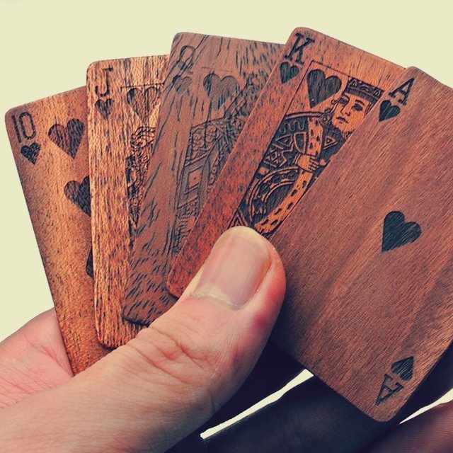 creative promotional product ideas - wooden playing cards