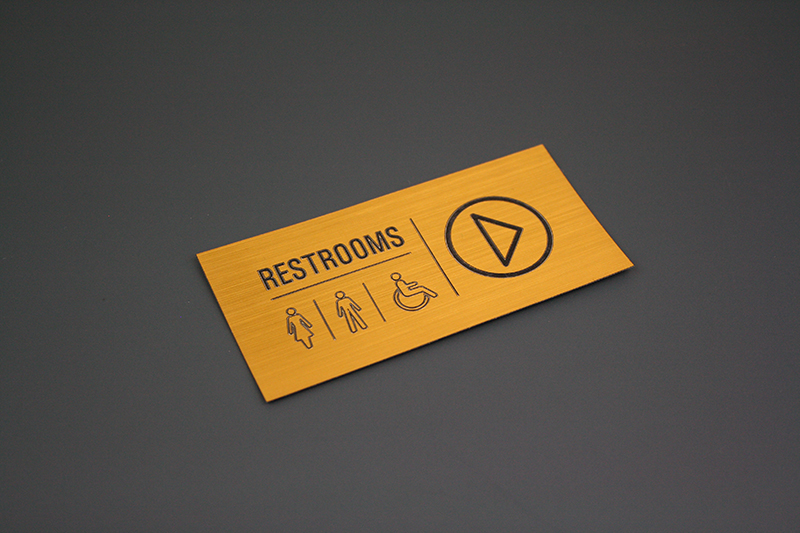 Acrylic Stickers NZ 8 - Restroom Sign