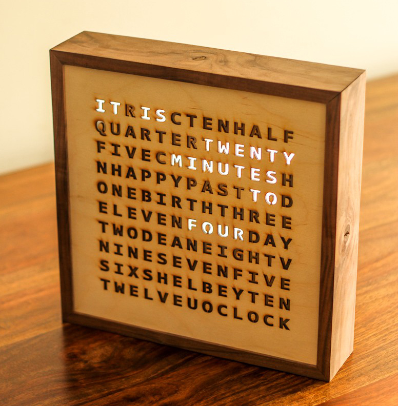 Make A Clock - Laser Cut Word Clock