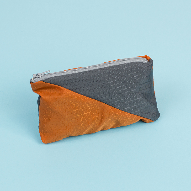 Ripstop Nylon USA 6 - Grey And Orange Pencil Case