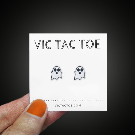 Vic Tac Toe 4 - Ghost Earrings