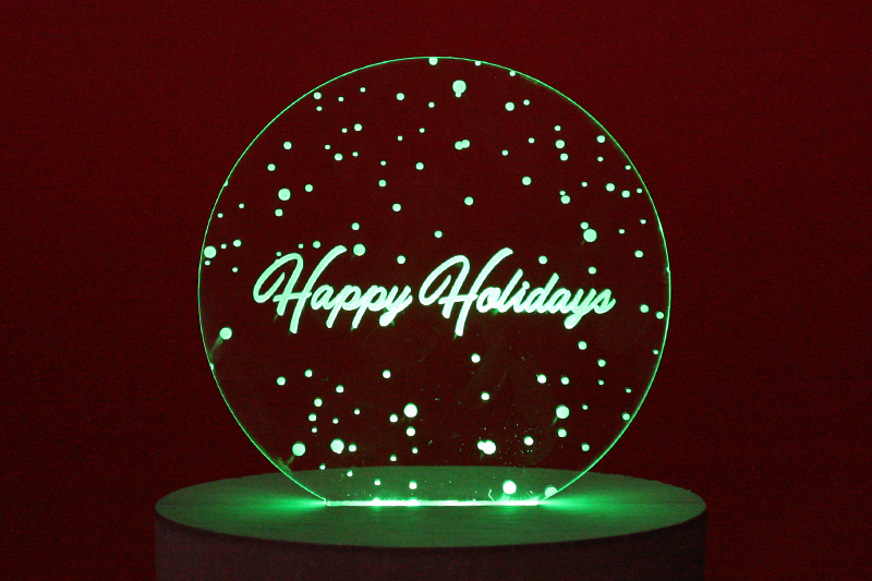 Holiday Deadlines - LED Edge Lit Decoration