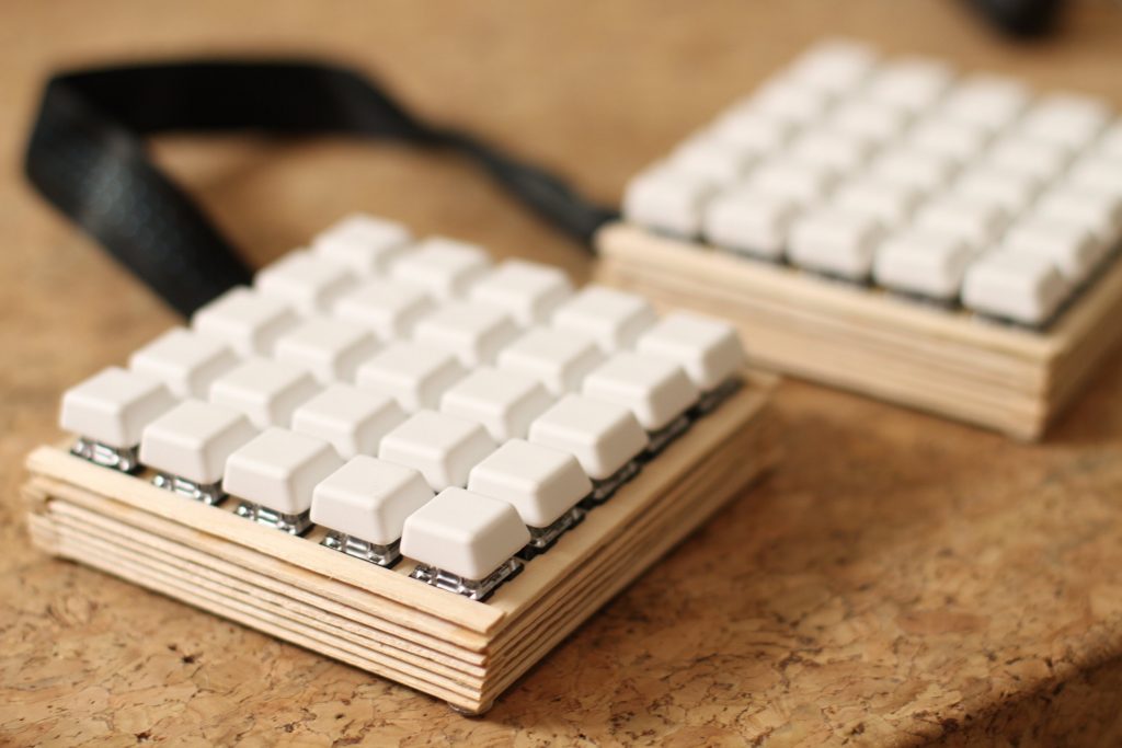 Laser Cut Split Keyboards 2 - cKeys Popsicle Sticks