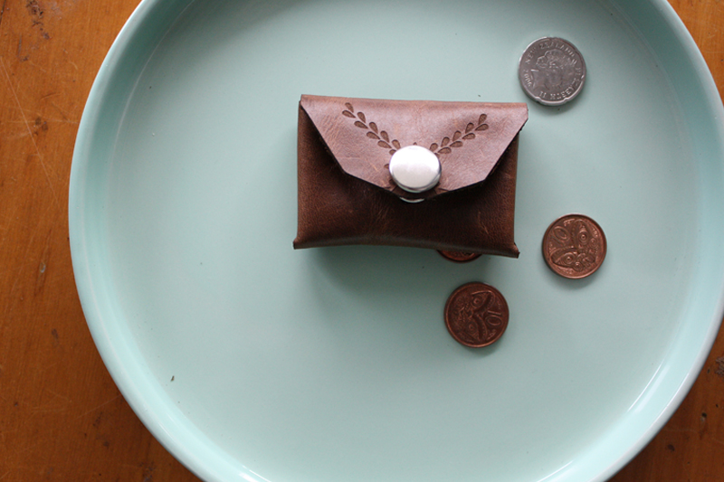 Mocha Upholstery Leather 5 - Coin Purse