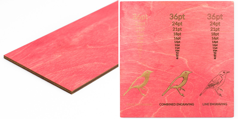 Colored Plywood 9 - Coral Pink Sheet