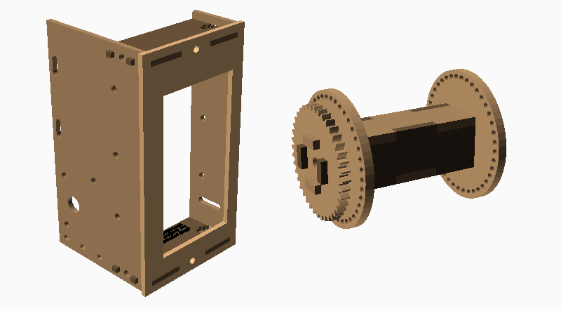 Split-Flap 3 - Laser Cut Parts Computer Model