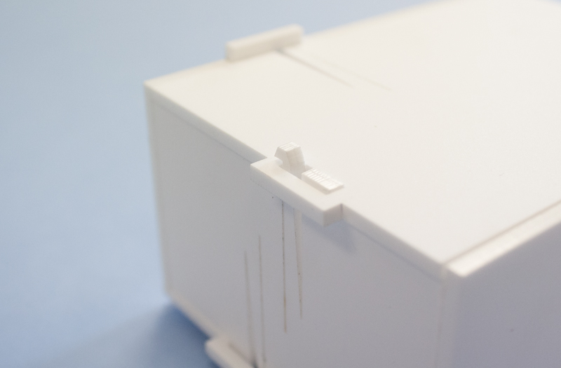 Matte White Acrylic 2 - Electronics Box Clips