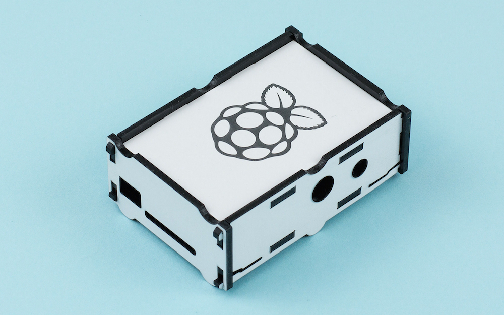 3mm Two-Color Acrylic 4 - White On Black Raspberry Pi Box