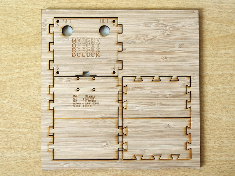 Mark Wilson 3 - Word Clock Bamboo Parts