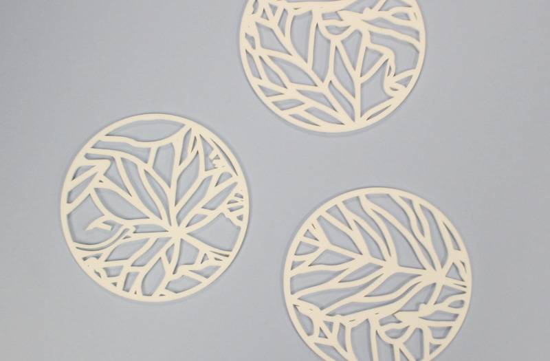 White Acrylic 3 - Coasters