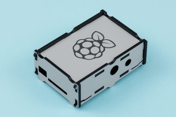 Two Color Acrylic 1 - Grey On Black Raspberry Pi Box