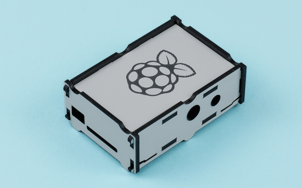 Two Color Acrylic 1 - Grey On Black Raspberry Pi Box