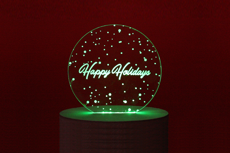 Holiday Deadlines 1 - LED Edge Lit Happy Holidays Sign