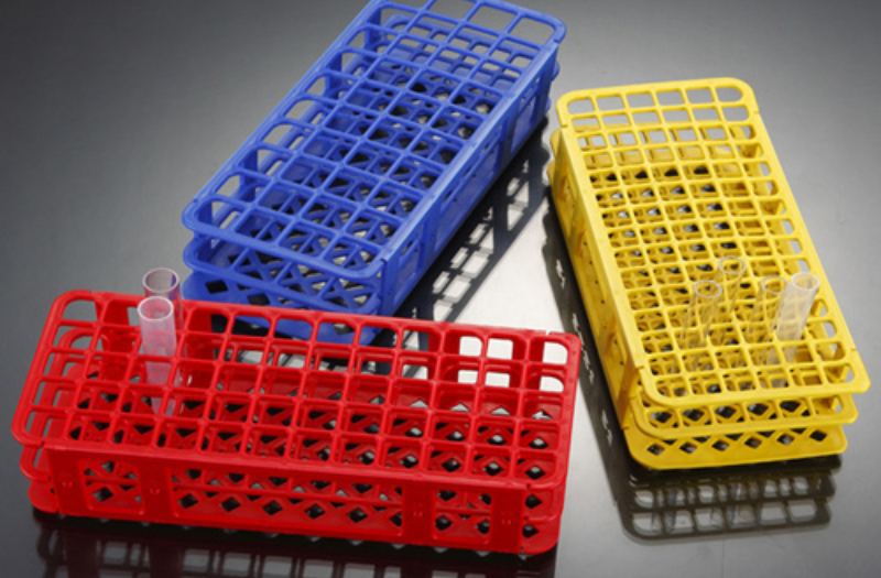 Laser Cut Test Tube Racks 3 - plastic example