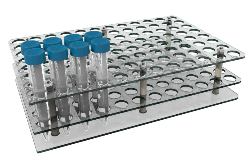 Laser Cut Test Tube Racks 4 - CAD rendering